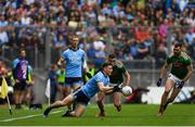 10 August 2019; John Small of Dublin in action against Fionn McDonagh of Mayo during the GAA Football All-Ireland Senior Championship Semi-Final match between Dublin and Mayo at Croke Park in Dublin. Photo by Ramsey Cardy/Sportsfile