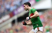 10 August 2019; Patrick Durcan of Mayo celebrates after kicking a point during the GAA Football All-Ireland Senior Championship Semi-Final match between Dublin and Mayo at Croke Park in Dublin. Photo by Ramsey Cardy/Sportsfile