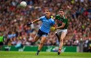 10 August 2019; Jonny Cooper of Dublin in action against Fionn McDonagh of Mayo  during the GAA Football All-Ireland Senior Championship Semi-Final match between Dublin and Mayo at Croke Park in Dublin. Photo by Ray McManus/Sportsfile