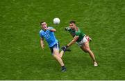 10 August 2019; Brian Fenton of Dublin in action against Aidan O'Shea of Mayo during the GAA Football All-Ireland Senior Championship Semi-Final match between Dublin and Mayo at Croke Park in Dublin. Photo by Daire Brennan/Sportsfile