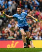 10 August 2019; Con O'Callaghan of Dublin celebrates after scoring his side's first goal during the GAA Football All-Ireland Senior Championship Semi-Final match between Dublin and Mayo at Croke Park in Dublin. Photo by Ramsey Cardy/Sportsfile