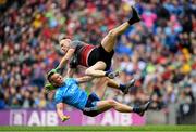 10 August 2019; Rob Hennelly of Mayo collides with Con O'Callaghan of Dublin during the GAA Football All-Ireland Senior Championship Semi-Final match between Dublin and Mayo at Croke Park in Dublin. Photo by Ramsey Cardy/Sportsfile