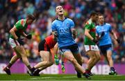 10 August 2019; Brian Fenton of Dublin celebrates after scoring his side's third goal during the GAA Football All-Ireland Senior Championship Semi-Final match between Dublin and Mayo at Croke Park in Dublin. Photo by Ramsey Cardy/Sportsfile