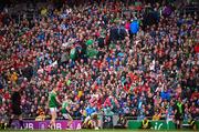 10 August 2019; Mayo supporters leave the ground near the end of the GAA Football All-Ireland Senior Championship Semi-Final match between Dublin and Mayo at Croke Park in Dublin. Photo by Stephen McCarthy/Sportsfile