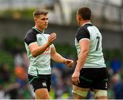 10 August 2019; Garry Ringrose, left, and Tommy O'Donnell of Ireland following the Guinness Summer Series 2019 match between Ireland and Italy at the Aviva Stadium in Dublin. Photo by Seb Daly/Sportsfile