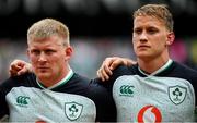 10 August 2019; John Ryan, left, and Jean Kleyn of Ireland prior to the Guinness Summer Series 2019 match between Ireland and Italy at the Aviva Stadium in Dublin. Photo by Brendan Moran/Sportsfile
