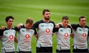 10 August 2019; Ireland players, from left, Joey Carbery, Jordi Murphy, Jean Kleyn, Garry Ringrose and Niall Scannell prior to the Guinness Summer Series 2019 match between Ireland and Italy at the Aviva Stadium in Dublin. Photo by David Fitzgerald/Sportsfile