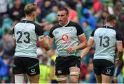 10 August 2019; Tommy O'Donnell of Ireland with Mike Haley, left, after the Guinness Summer Series 2019 match between Ireland and Italy at the Aviva Stadium in Dublin. Photo by Brendan Moran/Sportsfile