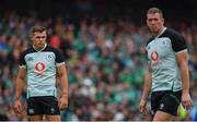 10 August 2019; Garry Ringrose of Ireland, left, with team-mate Chris Farrell during the Guinness Summer Series 2019 match between Ireland and Italy at the Aviva Stadium in Dublin. Photo by Brendan Moran/Sportsfile