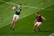 11 August 2019; Emmet O'Shea of Kerry in action against Liam Tevnan of Galway  during the Electric Ireland GAA Football All-Ireland Minor Championship Semi-Final match between Kerry and Galway at Croke Park in Dublin. Photo by Ray McManus/Sportsfile