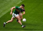 11 August 2019; Emmet O'Shea of Kerry in action against Liam Tevnan of Galway during the Electric Ireland GAA Football All-Ireland Minor Championship Semi-Final match between Kerry and Galway at Croke Park in Dublin. Photo by Ray McManus/Sportsfile