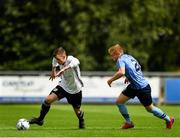 11 August 2019; Ryan Lonergan of Letterkenny Rovers in action against Paul Doyle of UCD during the Extra.ie FAI Cup First Round match between UCD and Letterkenny Rovers at UCD Bowl in Belfield, Dublin. Photo by Seb Daly/Sportsfile
