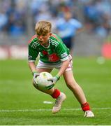 10 August 2019; Elliot Friel, Scoil Iosagáin Buncrana, Inishowen, Donegal, representing Mayo, during the INTO Cumann na mBunscol GAA Respect Exhibition Go Games during the GAA Football All-Ireland Senior Championship Semi-Final match between Dublin and Mayo at Croke Park in Dublin. Photo by Ramsey Cardy/Sportsfile