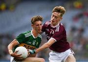 11 August 2019; Colin Crowley of Kerry in action against Ethan Fiorentini of Galway during the Electric Ireland GAA Football All-Ireland Minor Championship Semi-Final match between Kerry and Galway at Croke Park in Dublin. Photo by Ray McManus/Sportsfile