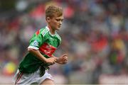 10 August 2019; Odhrán McGovern, St Paul’s PS, Irvinestown, Fermanagh, representing Mayo, during the INTO Cumann na mBunscol GAA Respect Exhibition Go Games during the GAA Football All-Ireland Senior Championship Semi-Final match between Dublin and Mayo at Croke Park in Dublin. Photo by Ramsey Cardy/Sportsfile