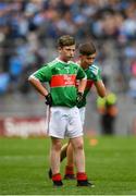 10 August 2019; Lorcan Mone, Scoil Mhuire mBuachaillí ,Castleblayney, Monaghan, representing Mayo, during the INTO Cumann na mBunscol GAA Respect Exhibition Go Games during the GAA Football All-Ireland Senior Championship Semi-Final match between Dublin and Mayo at Croke Park in Dublin. Photo by Ramsey Cardy/Sportsfile