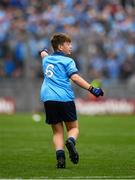 10 August 2019; Gavin Murphy, Scoil Mhuire Naofa, Rhode, Offaly, representing Dublin, during the INTO Cumann na mBunscol GAA Respect Exhibition Go Games during the GAA Football All-Ireland Senior Championship Semi-Final match between Dublin and Mayo at Croke Park in Dublin. Photo by Ramsey Cardy/Sportsfile