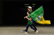 11 August 2019; Kerry supporters arrive ahead of the GAA Football All-Ireland Senior Championship Semi-Final match between Kerry and Tyrone at Croke Park in Dublin. Photo by Ramsey Cardy/Sportsfile