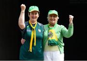 11 August 2019; Kerry supporters Terase Morley, left, and Noreen Murphy, from Templenoe, Co Kerry, ahead of the GAA Football All-Ireland Senior Championship Semi-Final match between Kerry and Tyrone at Croke Park in Dublin. Photo by Daire Brennan/Sportsfile
