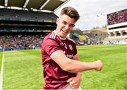 11 August 2019; Tomo Culhane of Galway celebrates following the Electric Ireland GAA Football All-Ireland Minor Championship Semi-Final match between Kerry and Galway at Croke Park in Dublin. Photo by Eóin Noonan/Sportsfile