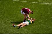 11 August 2019; Ethan Fiorentini of Galway consoles Ryan O'Grady of Kerry after the Electric Ireland GAA Football All-Ireland Minor Championship Semi-Final match between Kerry and Galway at Croke Park in Dublin. Photo by Daire Brennan/Sportsfile