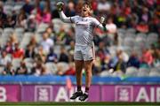 11 August 2019; Donie Halleran of Galway celebrates following the Electric Ireland GAA Football All-Ireland Minor Championship Semi-Final match between Kerry and Galway at Croke Park in Dublin. Photo by Ramsey Cardy/Sportsfile