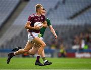 11 August 2019; Cian Hernon of Galway in action against Adam Curran of Kerry during the Electric Ireland GAA Football All-Ireland Minor Championship Semi-Final match between Kerry and Galway at Croke Park in Dublin. Photo by Ray McManus/Sportsfile