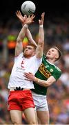 11 August 2019; Cathal McShane of Tyrone in action against Jason Foley of Kerry during the GAA Football All-Ireland Senior Championship Semi-Final match between Kerry and Tyrone at Croke Park in Dublin. Photo by Ray McManus/Sportsfile