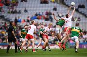 11 August 2019; Colm Cavanagh of Tyrone in action against David Moran of Kerry during the GAA Football All-Ireland Senior Championship Semi-Final match between Kerry and Tyrone at Croke Park in Dublin. Photo by Stephen McCarthy/Sportsfile