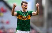 11 August 2019; David Clifford of Kerry celebrates a second half point during the GAA Football All-Ireland Senior Championship Semi-Final match between Kerry and Tyrone at Croke Park in Dublin. Photo by Stephen McCarthy/Sportsfile
