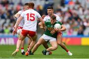 11 August 2019; Dara Moynihan of Kerry is tackled by Tiernan McCann of Tyrone during the GAA Football All-Ireland Senior Championship Semi-Final match between Kerry and Tyrone at Croke Park in Dublin. Photo by Eóin Noonan/Sportsfile