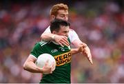11 August 2019; Paul Murphy of Kerry in action against Peter Harte of Tyrone during the GAA Football All-Ireland Senior Championship Semi-Final match between Kerry and Tyrone at Croke Park in Dublin. Photo by Stephen McCarthy/Sportsfile