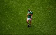 11 August 2019; A dejected Stephen O'Brien of Kerry leaves the field after receiving a black card during the GAA Football All-Ireland Senior Championship Semi-Final match between Kerry and Tyrone at Croke Park in Dublin. Photo by Daire Brennan/Sportsfile