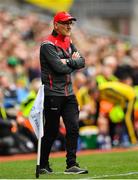 11 August 2019; Tyrone manager Mickey Harte during the GAA Football All-Ireland Senior Championship Semi-Final match between Kerry and Tyrone at Croke Park in Dublin. Photo by Ramsey Cardy/Sportsfile