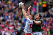 11 August 2019; Cathal McShane of Tyrone in action against Tadhg Morley of Kerry during the GAA Football All-Ireland Senior Championship Semi-Final match between Kerry and Tyrone at Croke Park in Dublin. Photo by Brendan Moran/Sportsfile