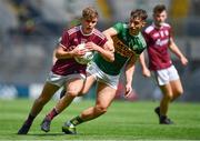 11 August 2019; Daniel Cox of Galway in action against Kieran O'Sullivan of Kerry during the Electric Ireland GAA Football All-Ireland Minor Championship Semi-Final match between Kerry and Galway at Croke Park in Dublin. Photo by Brendan Moran/Sportsfile