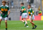 11 August 2019; Matthew Whitmore, St. Columban’s PS, Belcoo, Fermanagh, representing Kerry,  during the INTO Cumann na mBunscol GAA Respect Exhibition Go Games during the GAA Football All-Ireland Senior Championship Semi-Final match between Kerry and Tyrone at Croke Park in Dublin. Photo by Piaras Ó Mídheach/Sportsfile