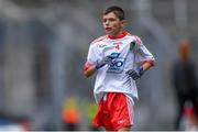 11 August 2019; Turlough Carr, St Francis, Barnesmore, Donegal Town, Donegal, representing Tyrone, during the INTO Cumann na mBunscol GAA Respect Exhibition Go Games during the GAA Football All-Ireland Senior Championship Semi-Final match between Kerry and Tyrone at Croke Park in Dublin. Photo by Piaras Ó Mídheach/Sportsfile