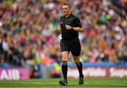 11 August 2019; Referee Maurice Deegan  during the GAA Football All-Ireland Senior Championship Semi-Final match between Kerry and Tyrone at Croke Park in Dublin. Photo by Eóin Noonan/Sportsfile
