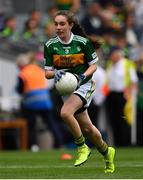 11 August 2019; Emma Lynch, Gilson NS, Oldcastle, Meath, representing Kerry, during the INTO Cumann na mBunscol GAA Respect Exhibition Go Games during the GAA Football All-Ireland Senior Championship Semi-Final match between Kerry and Tyrone at Croke Park in Dublin. Photo by Ramsey Cardy/Sportsfile