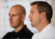 12 August 2019; Dundalk head coach Vinny Perth during a Dundalk press conference at Tallaght Stadium in Tallaght, Dublin. Photo by Eóin Noonan/Sportsfile