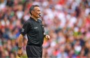11 August 2019; Referee Maurice Deegan during the GAA Football All-Ireland Senior Championship Semi-Final match between Kerry and Tyrone at Croke Park in Dublin. Photo by Ramsey Cardy/Sportsfile