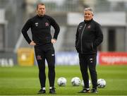 12 August 2019; Dundalk head coach Vinny Perth, left, and Dundalk first team coach John Gill during a Dundalk training session at Tallaght Stadium in Tallaght, Dublin. Photo by Eóin Noonan/Sportsfile