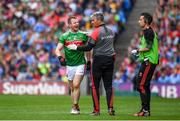 10 August 2019; Colm Boyle of Mayo receieves medical attention during the GAA Football All-Ireland Senior Championship Semi-Final match between Dublin and Mayo at Croke Park in Dublin. Photo by Sam Barnes/Sportsfile