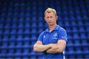 12 August 2019; Leinster head coach Leo Cullen poses for a portrait during the Leinster Rugby Head Coaches’ Preview Event at Energia Park in Donnybrook, Dublin. Photo by Ramsey Cardy/Sportsfile