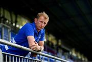 12 August 2019; Leinster head coach Leo Cullen poses for a portrait during the Leinster Rugby Head Coaches’ Preview Event at Energia Park in Donnybrook, Dublin. Photo by Ramsey Cardy/Sportsfile
