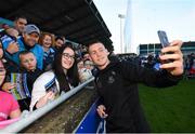 12 August 2019; Con O'Callaghan of Dublin takes a selfie with Ella Phelan, age 16, from Ballymun, Co Dublin during a meet and greet at Parnell Park in Dublin. Photo by David Fitzgerald/Sportsfile