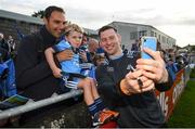 12 August 2019; Philip McMahon of Dublin takes a selfie with supporters Kevin Birrane and his son Caoimhín, age 4, from Mount Merrion, Co Dublin during a meet and greet at Parnell Park in Dublin. Photo by David Fitzgerald/Sportsfile