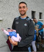 12 August 2019; James McCarthy of Dublin with Ailbhe Morgan, age 4 weeks from Co Dublin during a meet and greet at Parnell Park in Dublin. Photo by David Fitzgerald/Sportsfile