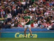 11 August 2019; Seán O'Shea of Kerry prepares to kick a free during the GAA Football All-Ireland Senior Championship Semi-Final match between Kerry and Tyrone at Croke Park in Dublin. Photo by Ray McManus/Sportsfile